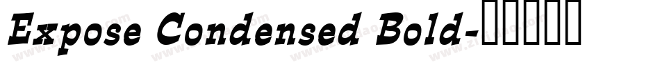 Expose Condensed Bold字体转换